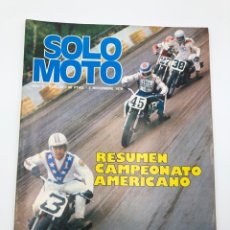 Coches y Motocicletas: REVISTA SOLO MOTO NÚMERO 62 AÑO II 5 NOVIEMBRE 1976 PÓSTER FELIX KRAHNSTOVER MONTESA BENELLI 125