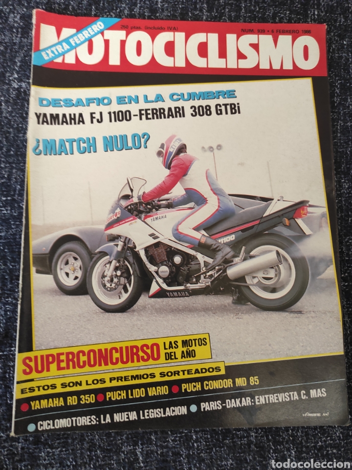Carros e motociclos: MOTOCICLISMO N&ordm; 939 A&Ntilde;O 1984. PRUEBA: HONDA CBX 750 F. PRUEBA: MORINI 500 CAMEL. PRUEBA: MEC