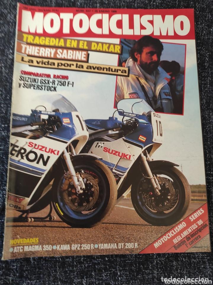Coches y Motocicletas: MOTOCICLISMO N&ordm; 937 ENERO 1986 DAKAR THIERRY SABINE, SUZUKI GSX-R 750 F-1 Y SUPERSTOCK, ATC MAGMA