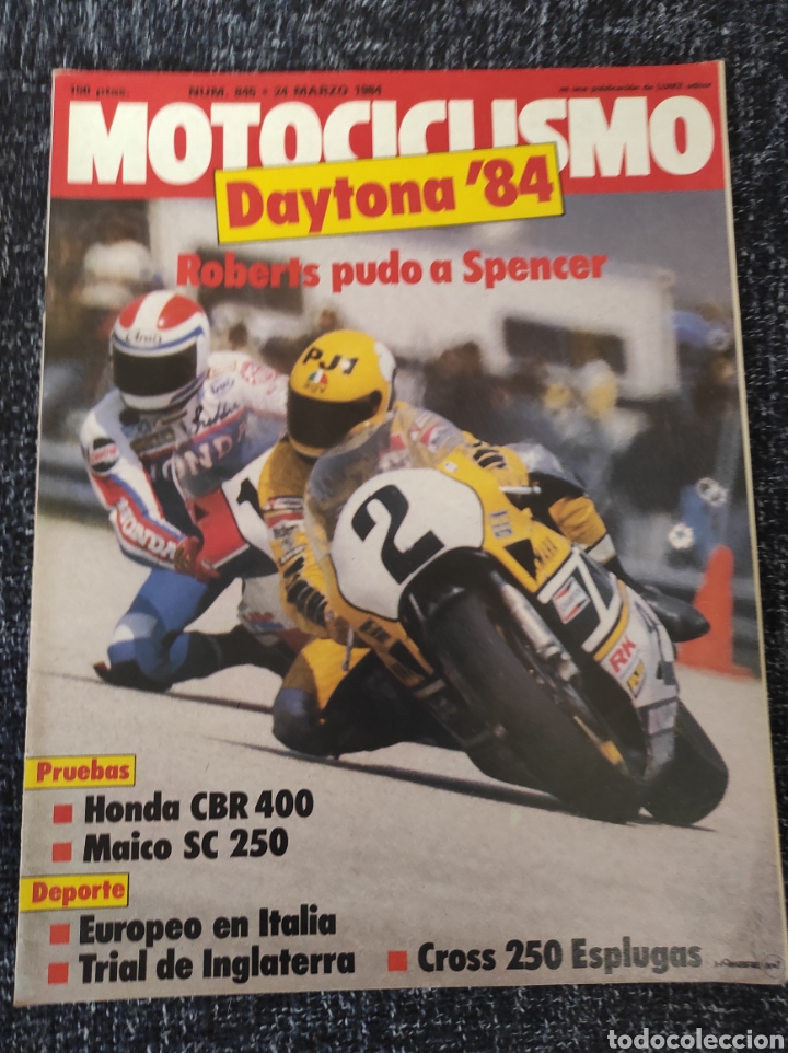Carros e motociclos: MOTOCICLISMO N&ordm; 845, 24 MARZO 1984, DAYTONA, HONDA CBR,