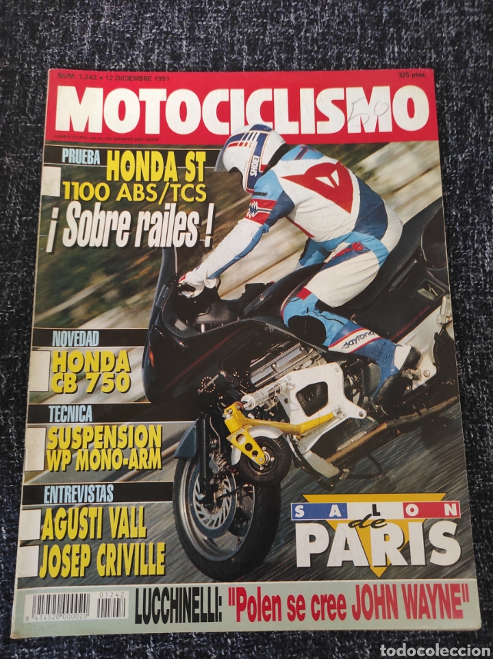 Carros e motociclos: MOTOCICLISMO N&ordm; 1242 - DICIEMBRE 1991 - HONDA ST 1100 ABS - TCS / HONDA CB 750 / SALON PARIS