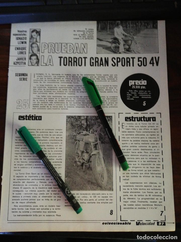 Voitures et Motocyclettes: PRUEBA TORROT GRAN SPORT 50 4V. VELOCIDAD. D&Iacute;PTICO