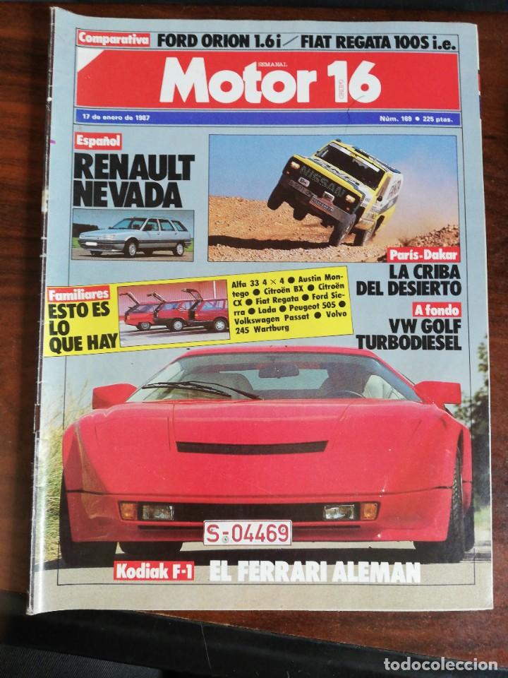 Autos und Motorr&auml;der: MOTOR 16 N&ordm; 169 - ENE 1987 - RENAUL 21 NEVADA / REGATA 100S / FORD ORION / FORS SCORPIO/ VW GOLF GTD