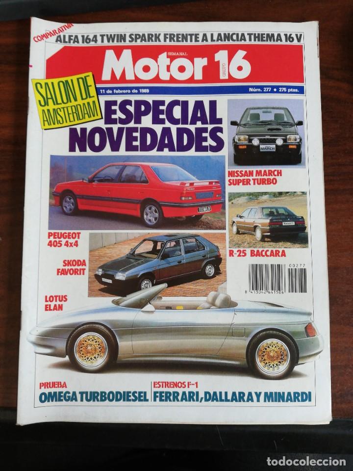 Autos und Motorr&auml;der: MOTOR 16 N&ordm; 277 - FEBRERO 1989 - ALFA 164 TS / LANCIA THEMA 16v / OPEL OMEGA TD / SALON AMSTERDAM