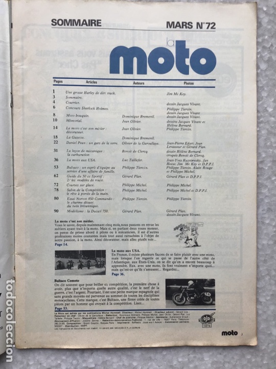 Coches y Motocicletas: Revistas La Moto francesas, año 1975 y 1977, tamaño: 34x24 cm. Números 72 - 78 y 90 - Foto 4 - 294046358