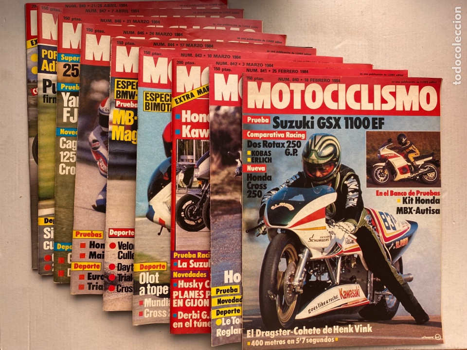 Carros e motociclos: Lote revistas motociclismo n&ordm; 840-841-842-843-844-845-846-847-849