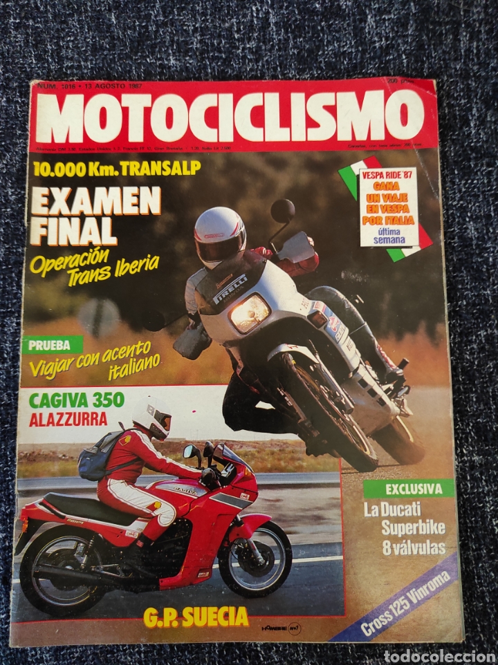 Autos und Motorr&auml;der: MOTOCICLISMO N&ordm; 1016 A&Ntilde;O 1987 - GP SUECIA, CAGIVA 350 ALAZZURRA