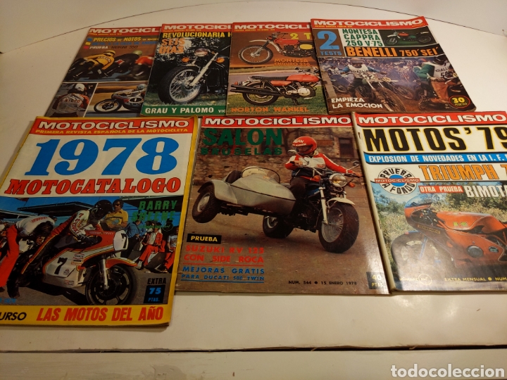 Voitures et Motocyclettes: LOTE 7 REVISTAS MOTOCICLISMO SEGUNDA QUINCENA 1974 MOTOCATALOGO SALON BRUSELAS MOTOS ' 79