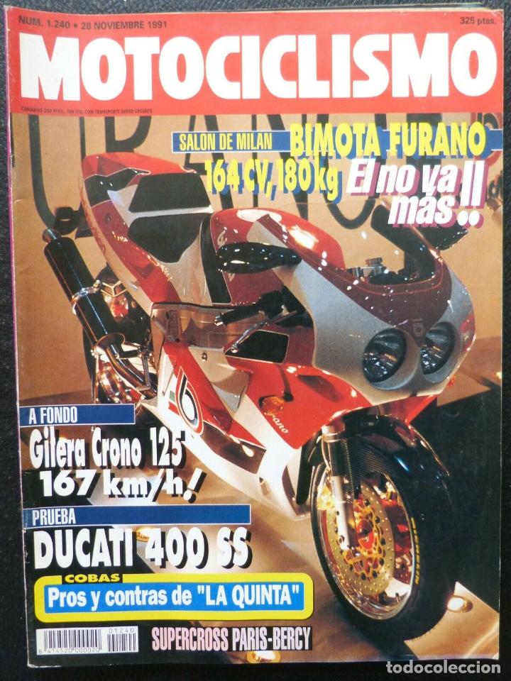 Automobili e Motociclette: REVISTA MOTOCICLISMO,A&Ntilde;O 1991 NUMERO 1240, Bimota Furano 164cv,el no va mas!