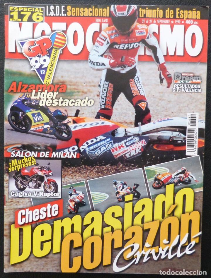 Automobili e Motociclette: REVISTA MOTOCICLISMO,A&Ntilde;O 1999,NUMERO 1648, Demasido corazon,Criville