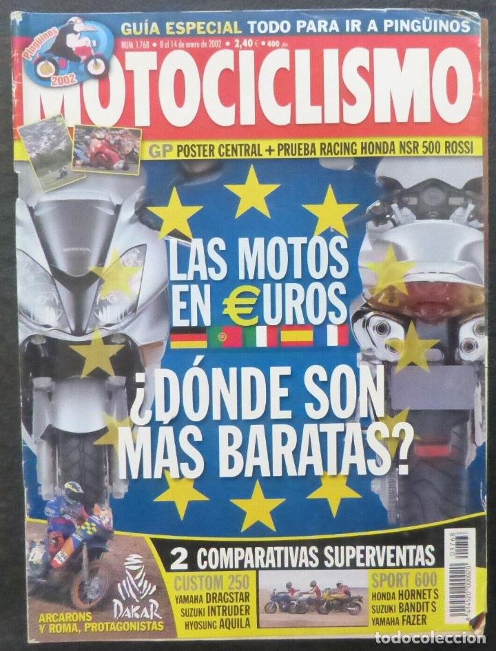Voitures et Motocyclettes: REVISTA MOTOCICLISMO,A&Ntilde;O 2002,NUMERO 1768, Las motos en &euro;uros ?Donde mas baratas