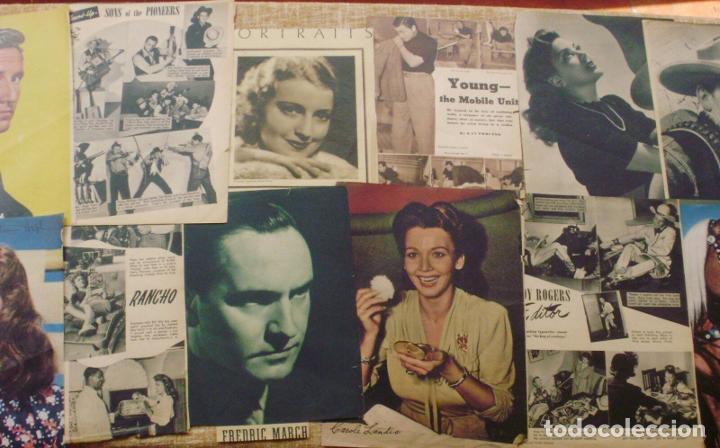 Voitures et Motocyclettes: LOT OF 11 MOVIE-RELATED MAGAZINE PAGES &#039;40s Casablanca,etc