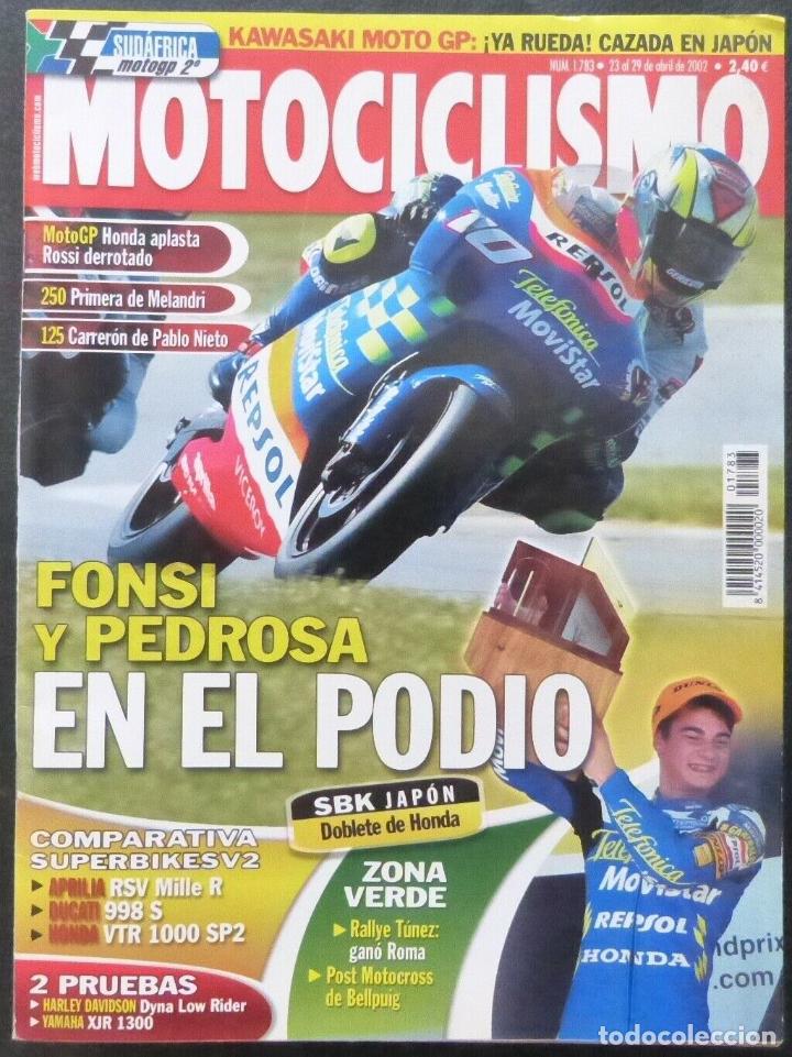 Voitures et Motocyclettes: REVISTA MOTOCICLISMO,A&Ntilde;O 2002,NUMERO 1783,Fonsi y Pedrosa en el podio.