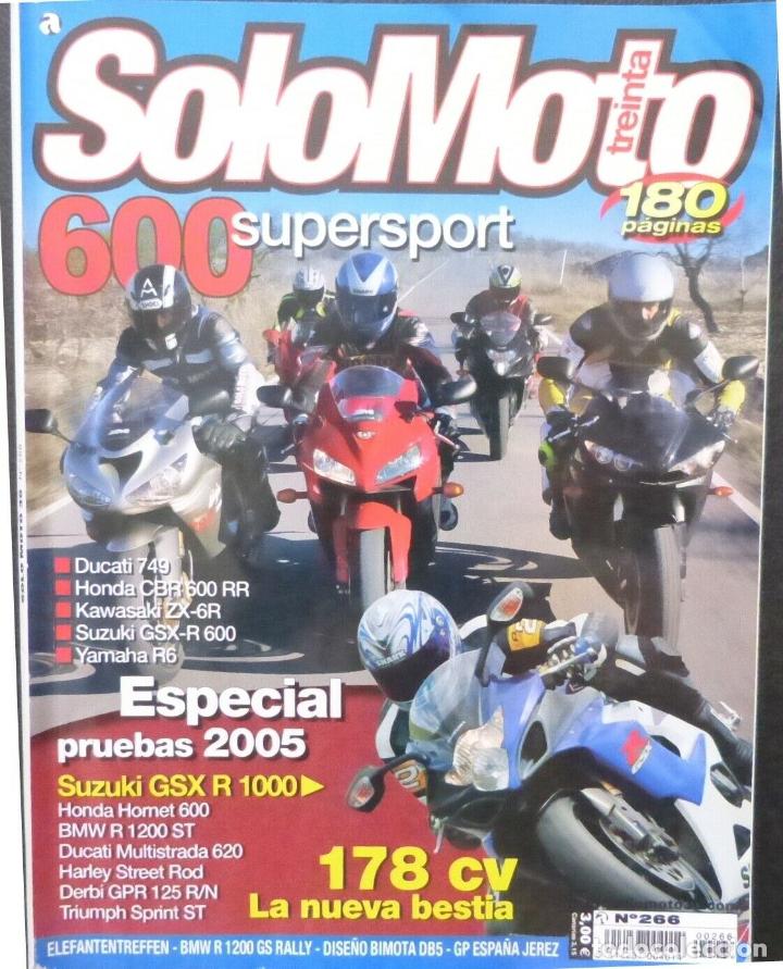 Voitures et Motocyclettes: REVISTA Solo Moto,NUMERO 266-600 supersport.