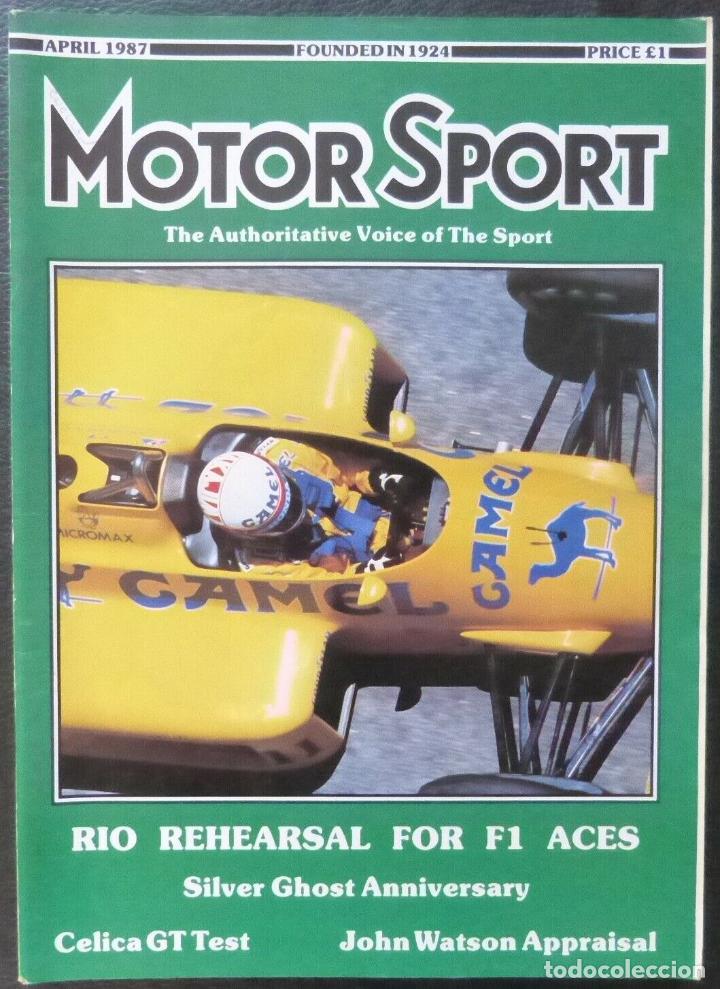 Voitures et Motocyclettes: Revista Motor Sport -Vol LXIII-No.04-The Teesdale Publishing-1987-London,April