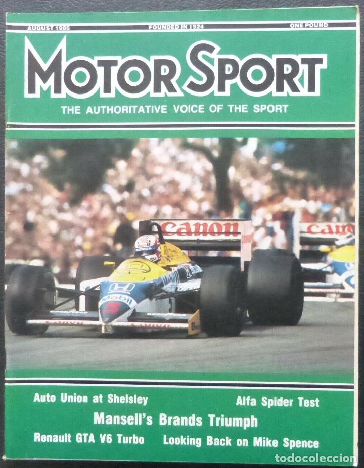 Autos und Motorr&auml;der: Revista Motor Sport -Vol LXII-No.08-1986-London,August-The Teesdale Publishing