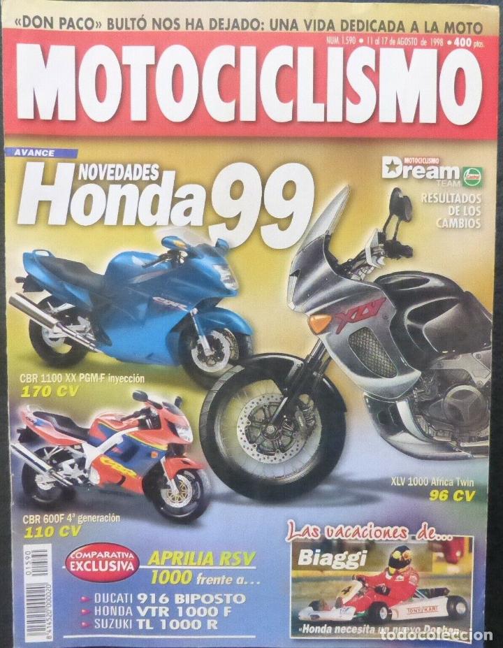 Cars and Motorcycles: REVISTA MOTOCICLISMO,A&Ntilde;O 1998,NUMERO 1590, Novedades Honda 99
