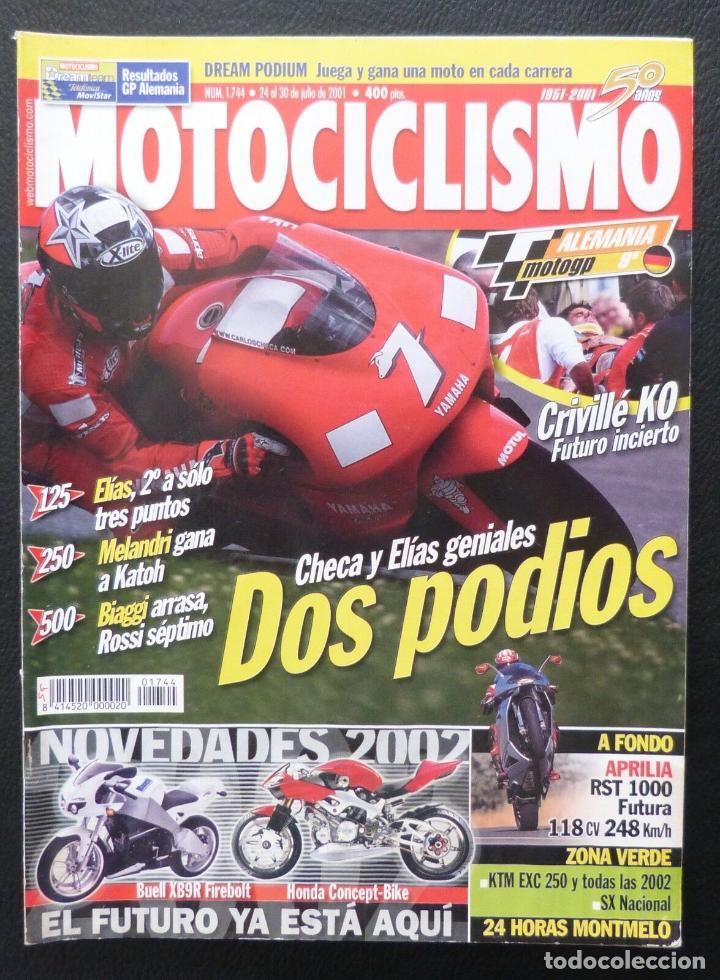 Cars and Motorcycles: REVISTA MOTOCICLISMO,A&Ntilde;O 2001,NUMERO 1744, Dos podios,Checa y Elias Geniales