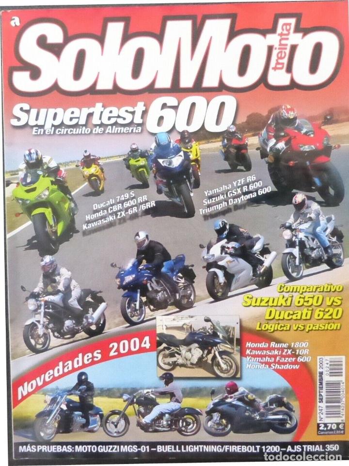 Cars and Motorcycles: REVISTA Solo Moto,A&Ntilde;O 2003,NUMERO 247,Supertest 600 en el circuito de almeria.