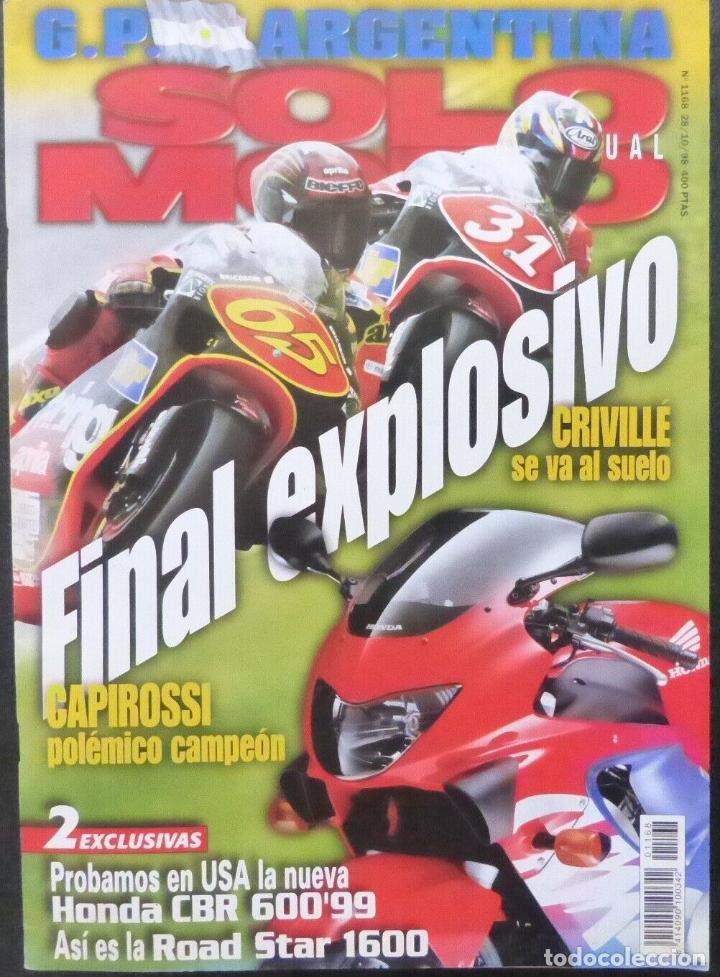 Cars and Motorcycles: REVISTA Solo Moto,A&Ntilde;O 1998,NUMERO 1168,Capirossi polemico campeon.