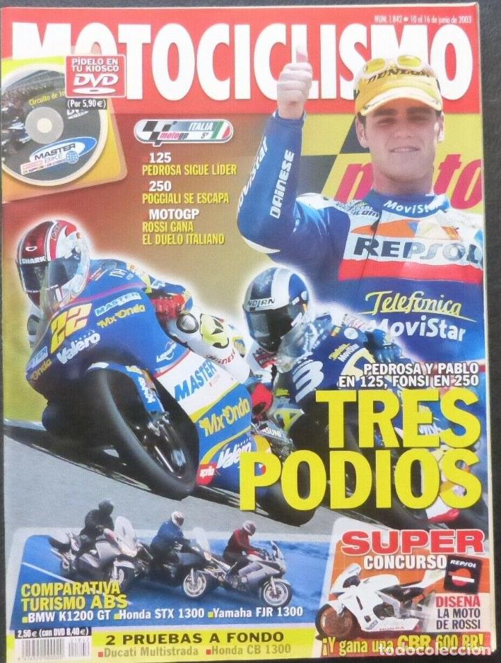 Cars and Motorcycles: REVISTA MOTOCICLISMO,A&Ntilde;O 2003,NUMERO 1842, Pedrosa y pablo en 125, Fonsi en 250.