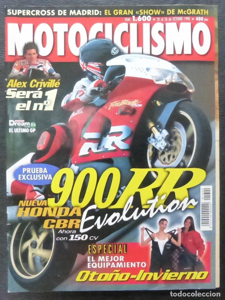 Cars and Motorcycles: REVISTA MOTOCICLISMO,A&Ntilde;O 1998,NUMERO 1600,Nueva honda CBR 900 RR Evolution.
