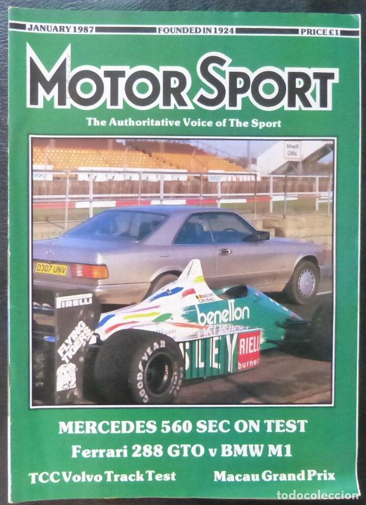 Cars and Motorcycles: Revista Motor Sport -Vol LXIII-No.01-The Teesdale Publishing-1987-London,January