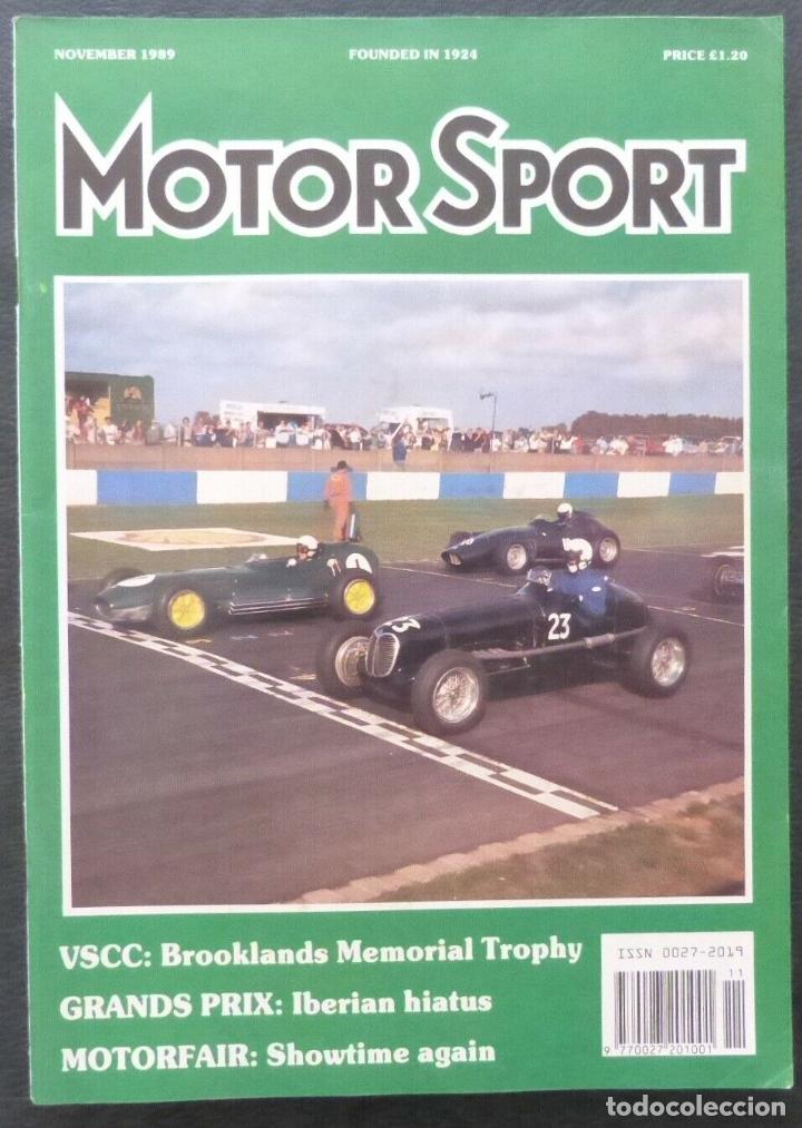 Cars and Motorcycles: Revista Motor Sport -Vol LXV-No.11-The Teesdale Publishing- November -1989-Londo