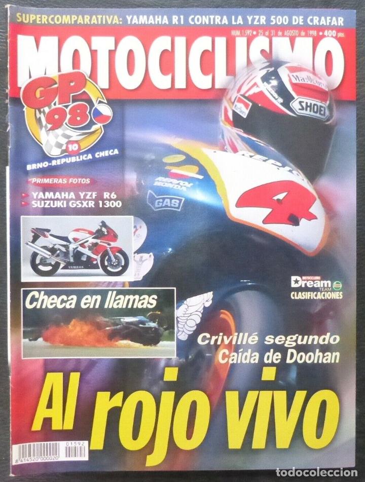 Voitures et Motocyclettes: REVISTA MOTOCICLISMO,A&Ntilde;O 1998,NUMERO 1592, Criville segundo,Caida de Doohan