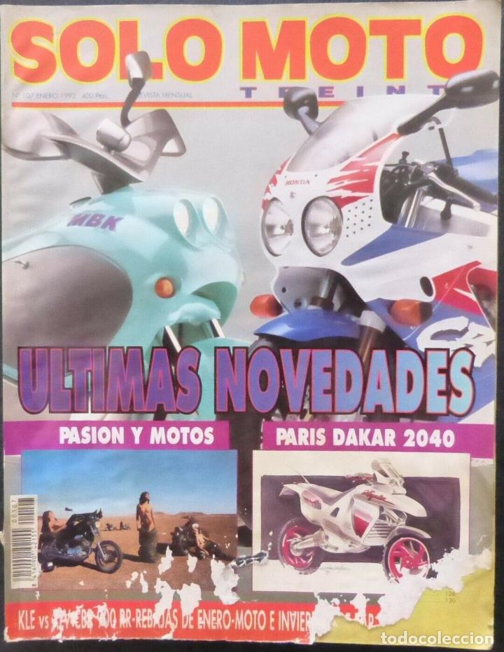 Cars and Motorcycles: REVISTA Solo Moto,A&Ntilde;O 1992,NUMERO 107, Ultimas novedades,Paris Dakar 2040.
