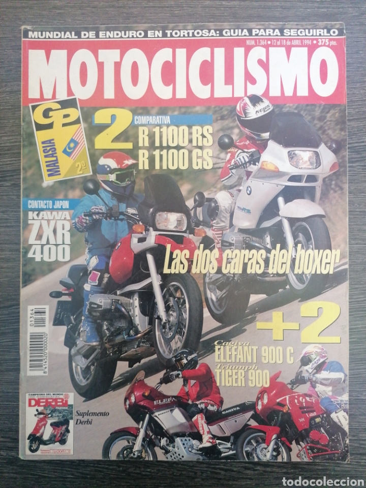 Autos und Motorr&auml;der: MOTOCICLISMO 1364 1994 KAWA ZXR 400, CAGIVA ELEFANT 900 C, TRIUMPH TIGER 900, BMW R 1100 GS