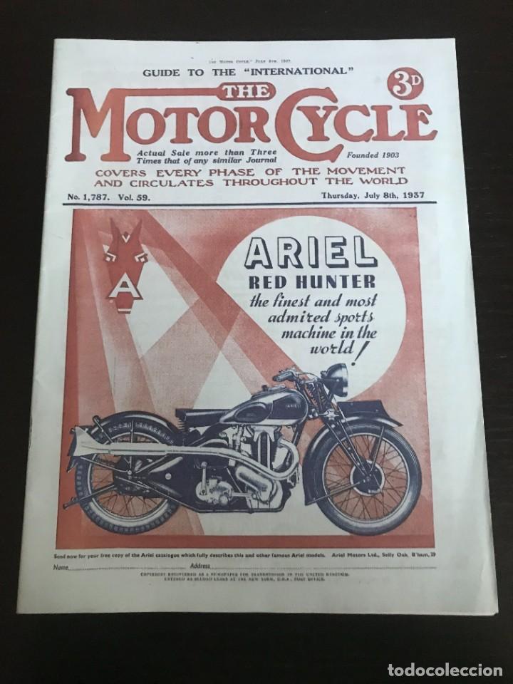 Autos und Motorr&auml;der: THE MOTOR CYCLE - N&ordm; 1787 JULIO 1937 - REVISTA FACSIMIL REPRODUCCION DE EPOCA - MOTO MOTOCICLISMO