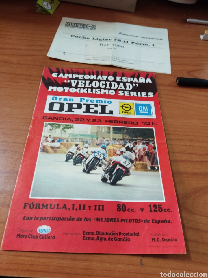 Autos und Motorr&auml;der: Tr&iacute;ptico relaci&oacute;n pilotos campeonato Espa&ntilde;a velocidad Gand&iacute;a a&ntilde;os 80s