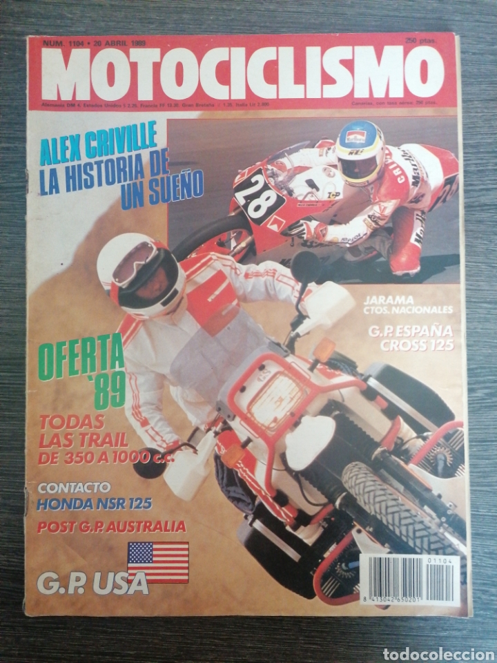 Autos und Motorr&auml;der: MOTOCICLISMO 1104 1989 ALEX CRIVILL&Eacute;, HONDA NSR 125, TWIN DE DAYTONA, JARAMA