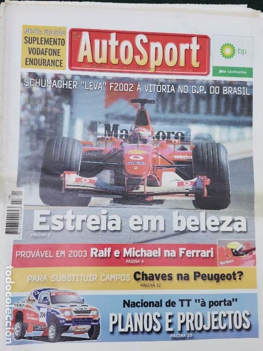 Autos und Motorr&auml;der: 2002 JORNAL AUTO SPORT - GP BRASIL - ESTORIL 500 KM VODAFONE II
