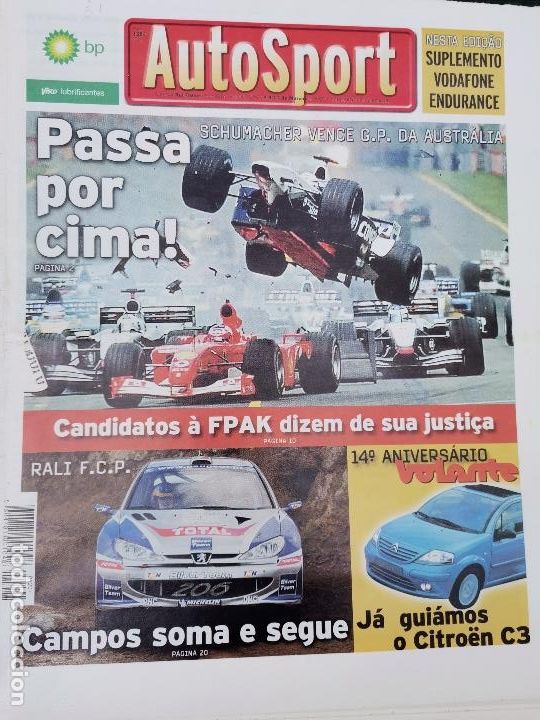 Autos und Motorr&auml;der: 2002 JORNAL AUTO SPORT - GP AUSTRALIA - RALLY FUTEBOL CLUB DO PORTO - CITROEN C3