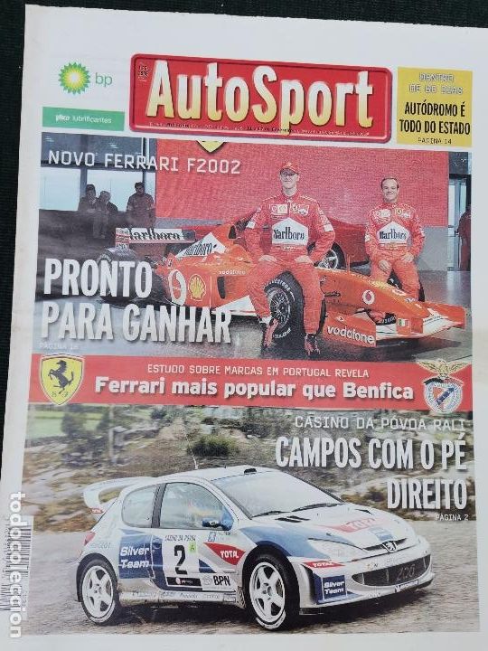 Autos und Motorr&auml;der: 2002 JORNAL AUTO SPORT - NOVO FERRARI F2002 - RALLY CASINO DA P&Oacute;VOA