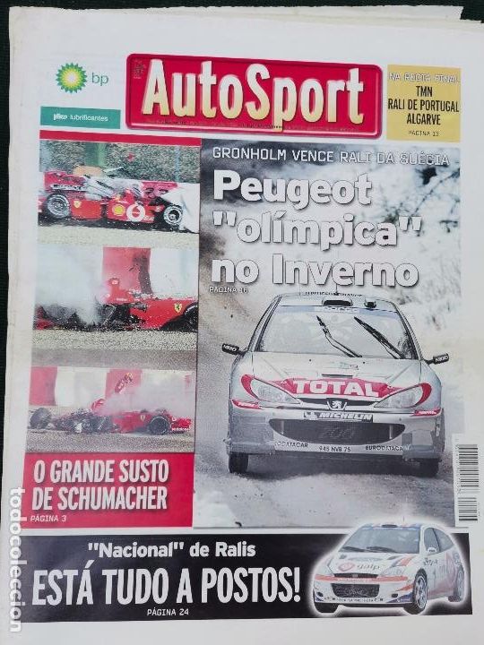 Autos und Motorr&auml;der: 2002 JORNAL AUTO SPORT - RALLY DA SUECIA - ACIDENTE SCHUMACHER - NACIONAL DE RALIS