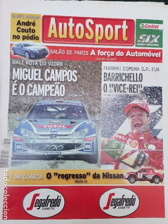 Autos und Motorr&auml;der: 2002 JORNAL AUTO SPORT - RALI ROTA DO VIDRO - TT GUARDA - GP EUA - SALON DE PARIS