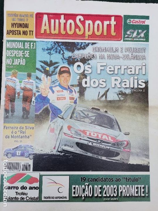 Autos und Motorr&auml;der: 2002 JORNAL AUTO SPORT - RALI NOVA ZELANDIA - MUNDIAL FORMULA 1 - RAMPA VILA NOVA DE CERVEIRA