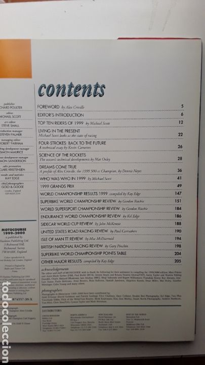 Coches y motocicletas: MOTOCOURSE 1999-2000 / HAZLETON PUBLISHING / INGLES - Foto 3