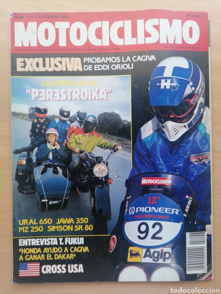 Voitures et Motocyclettes: MOTOCICLISMO 1148 1990 KTM GS 250, GILERA SP 01. CAGIVA 900, TAKEO FUKUI, JULIAN MIRALLES