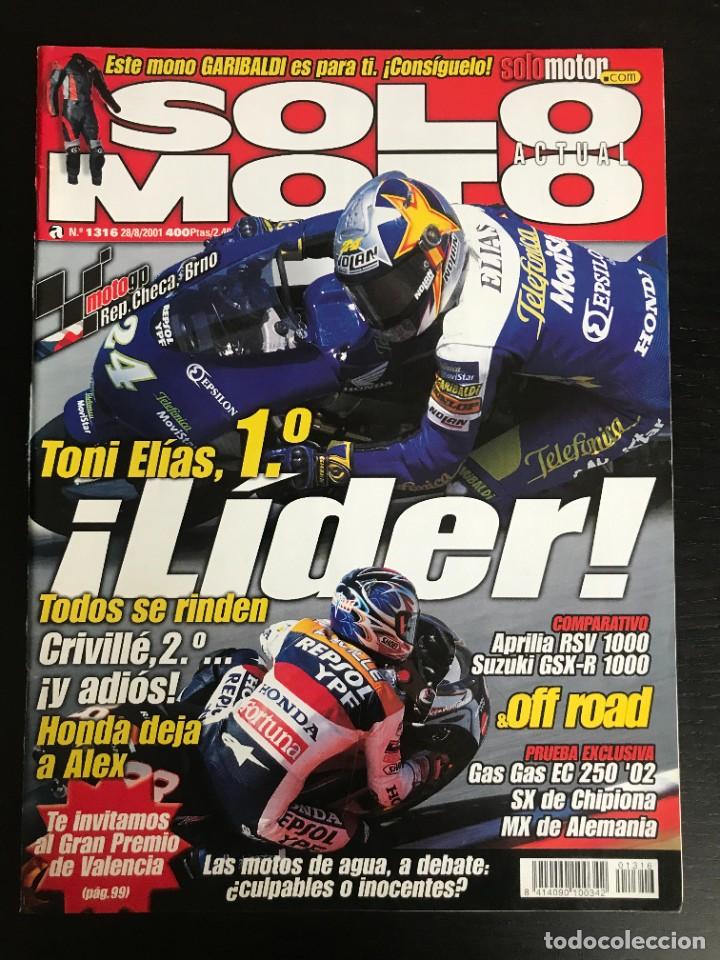 Coches y motocicletas: SOLO MOTO N&ordm; 1316 - APRILIA RSV MILLE R SUZUKI GSX R 1000 HONDA NS 400 R YAMAHA RD RZV 500 RG