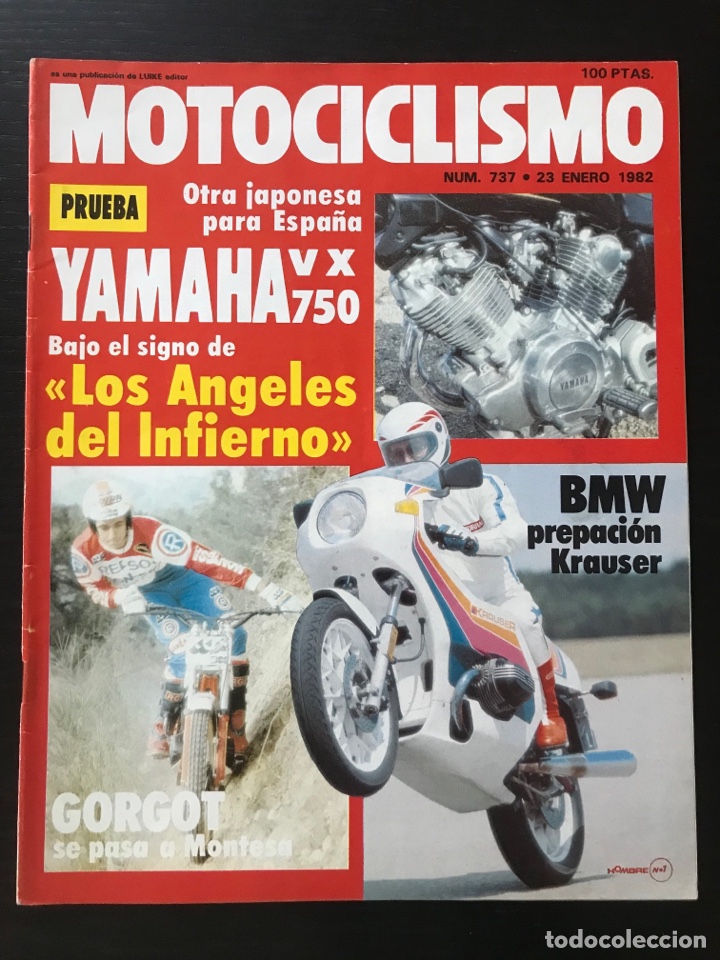 Coches y Motocicletas: MOTOCICLISMO N&ordm; 737 - ENE 1982 - YAMAHA XV 750 / HARLEY / MONTESA COTA 80 / KTM 250-495 / BMW