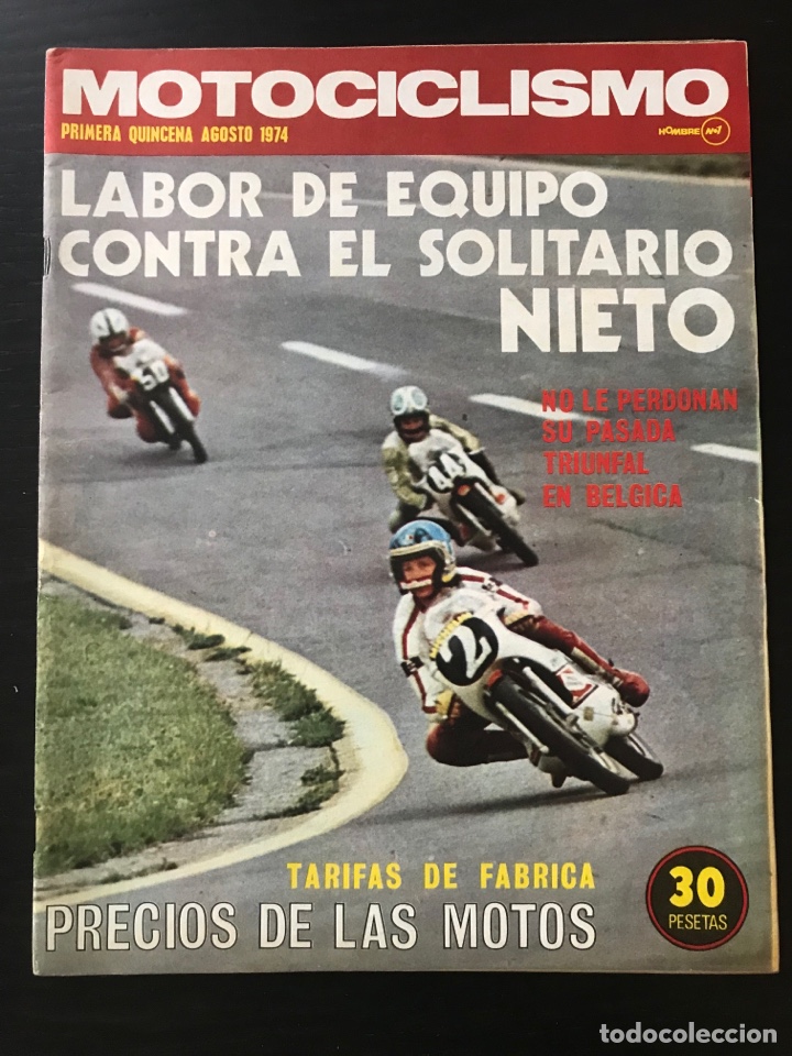 Autos und Motorr&auml;der: MOTOCICLISMO 1&ordf; QUINCENA AGOSTO 1974 - MH 50 CANGURITO / POSTER EVERTS PUCH 250 / GP SUECIA