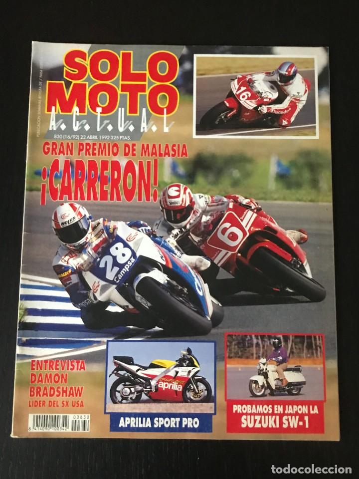 Coches y motocicletas: SOLO MOTO N&ordm; 830 - APRILIA SPORT PRO 125 GP MALASIA CAGIVA MITO 125 MORINI DART SUZUKI SW-1 AMATRAIN
