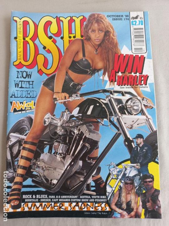 Cars and Motorcycles: BSH BACK STREET HEROES. Issue No 174 october 1998. THE EUROPEAN CUSTOM BIKE MAGAZINE. REVISTA MOTOS