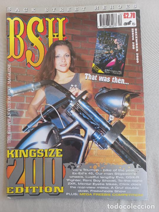 Voitures et Motocyclettes: BSH BACK STREET HEROES Issue No 200 DECEMBER 2000. THE EUROPEAN CUSTOM BIKE MAGAZINE. REVISTA MOTOS