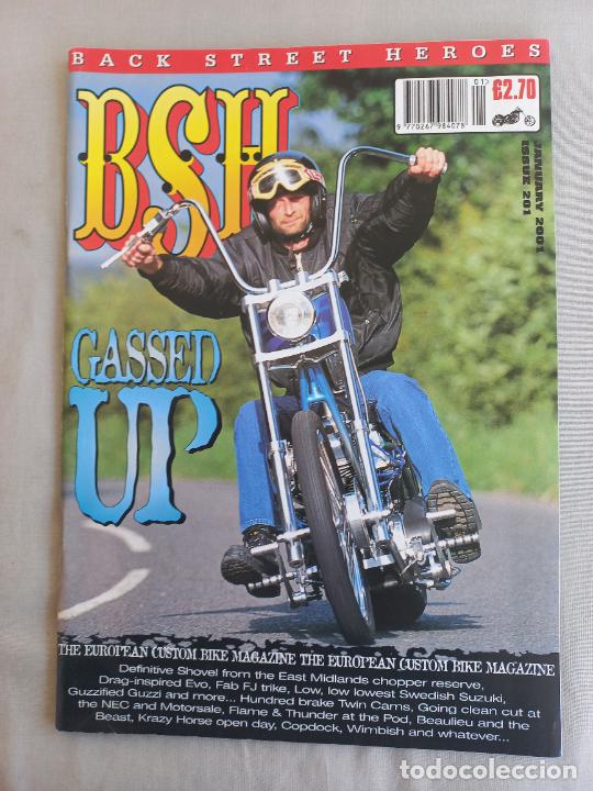Voitures et Motocyclettes: BSH BACK STREET HEROES Issue No 201 january 2001. THE EUROPEAN CUSTOM BIKE MAGAZINE. REVISTA MOTOS