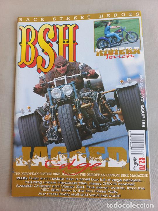 Voitures et Motocyclettes: BSH BACK STREET HEROES Issue No 189 JANUARY 2000. THE EUROPEAN CUSTOM BIKE MAGAZINE. REVISTA MOTOS